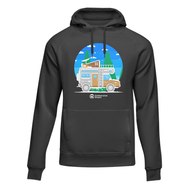 Funny Camping Adult Fleece Hooded Sweatshirt